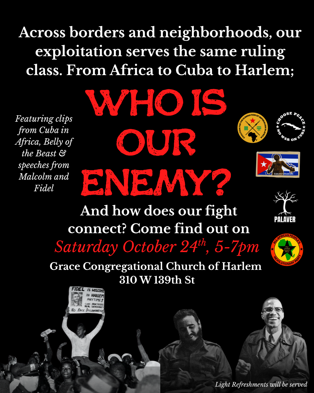 Who is Our Enemy? flyer