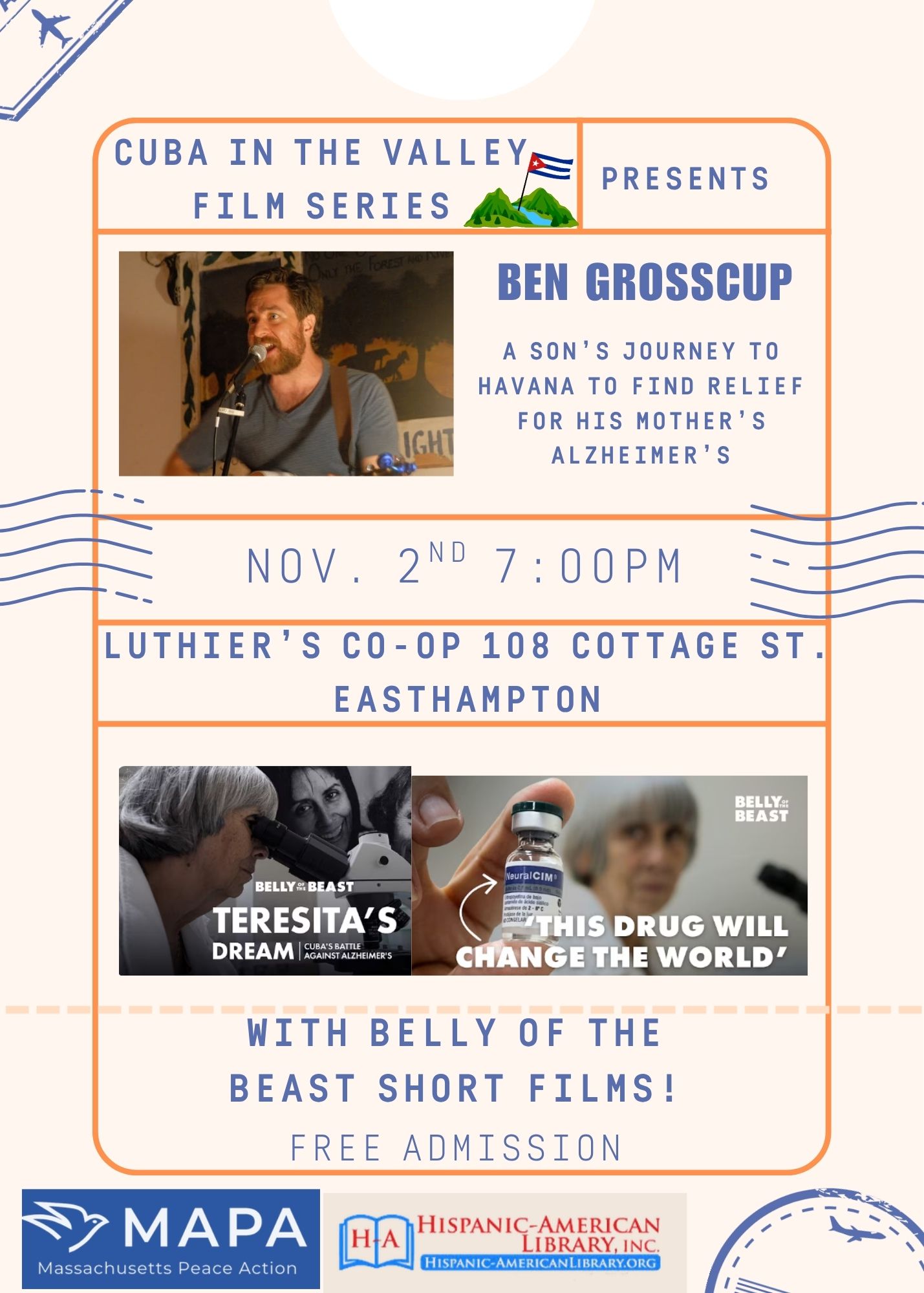 Cuba in the Valley Film Series flyer