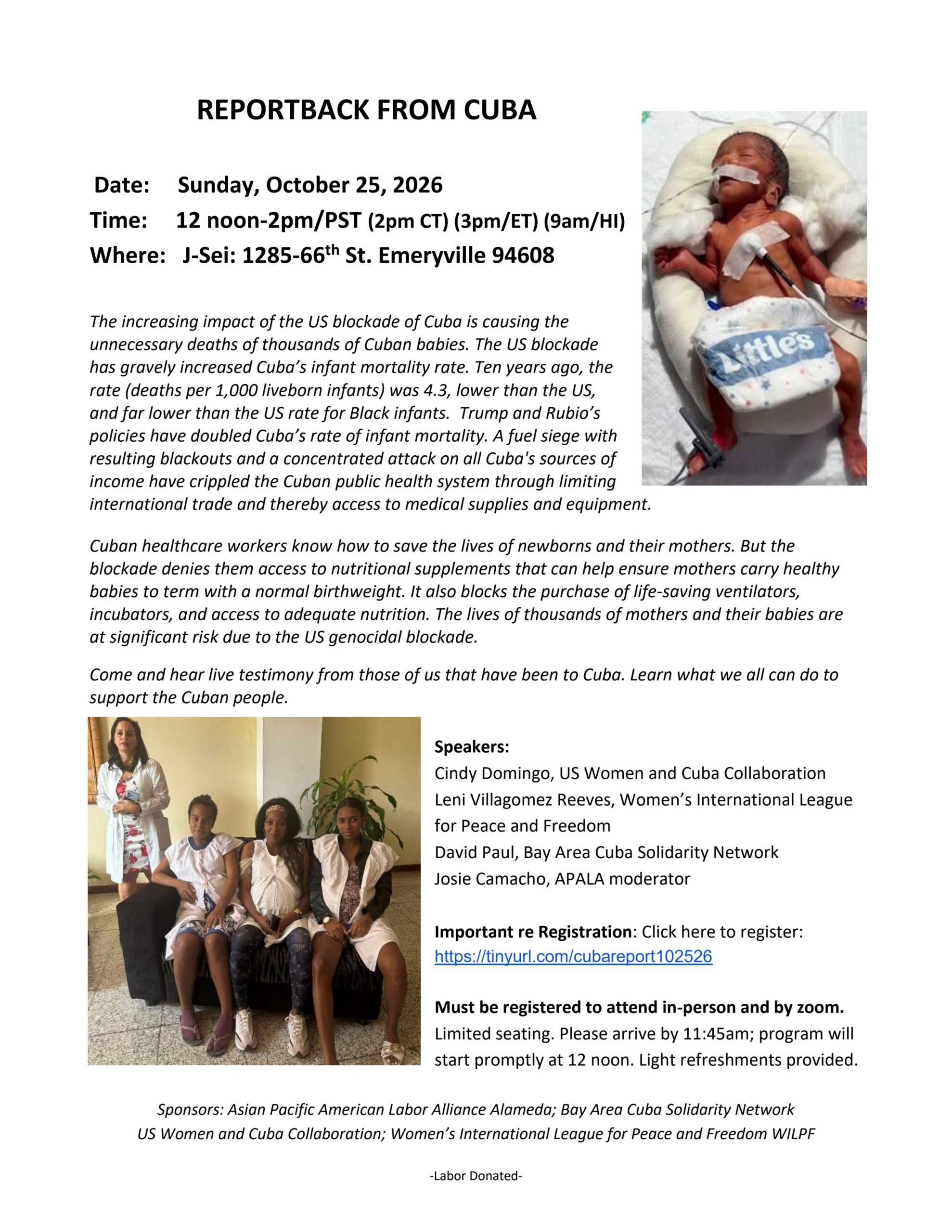 Events for October 25, 2026 | No War on Cuba