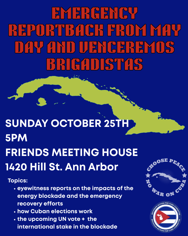Centenary of Fidel Brigade Reportback flyer