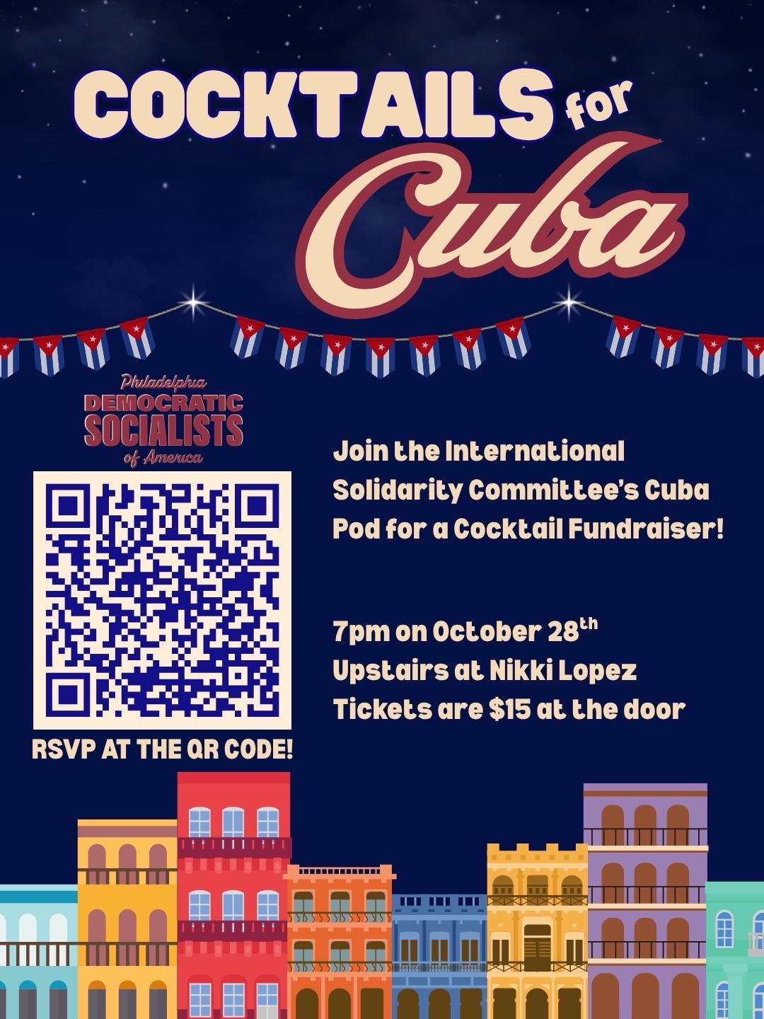 Cocktails for Cuba flyer